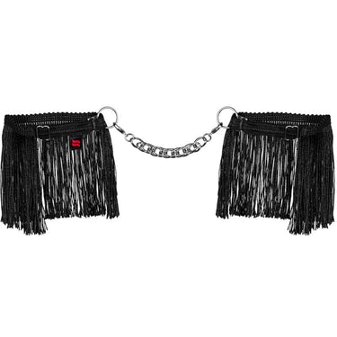 Manette Nero Regolabili con Catena Argento - Sensuale E Leggera